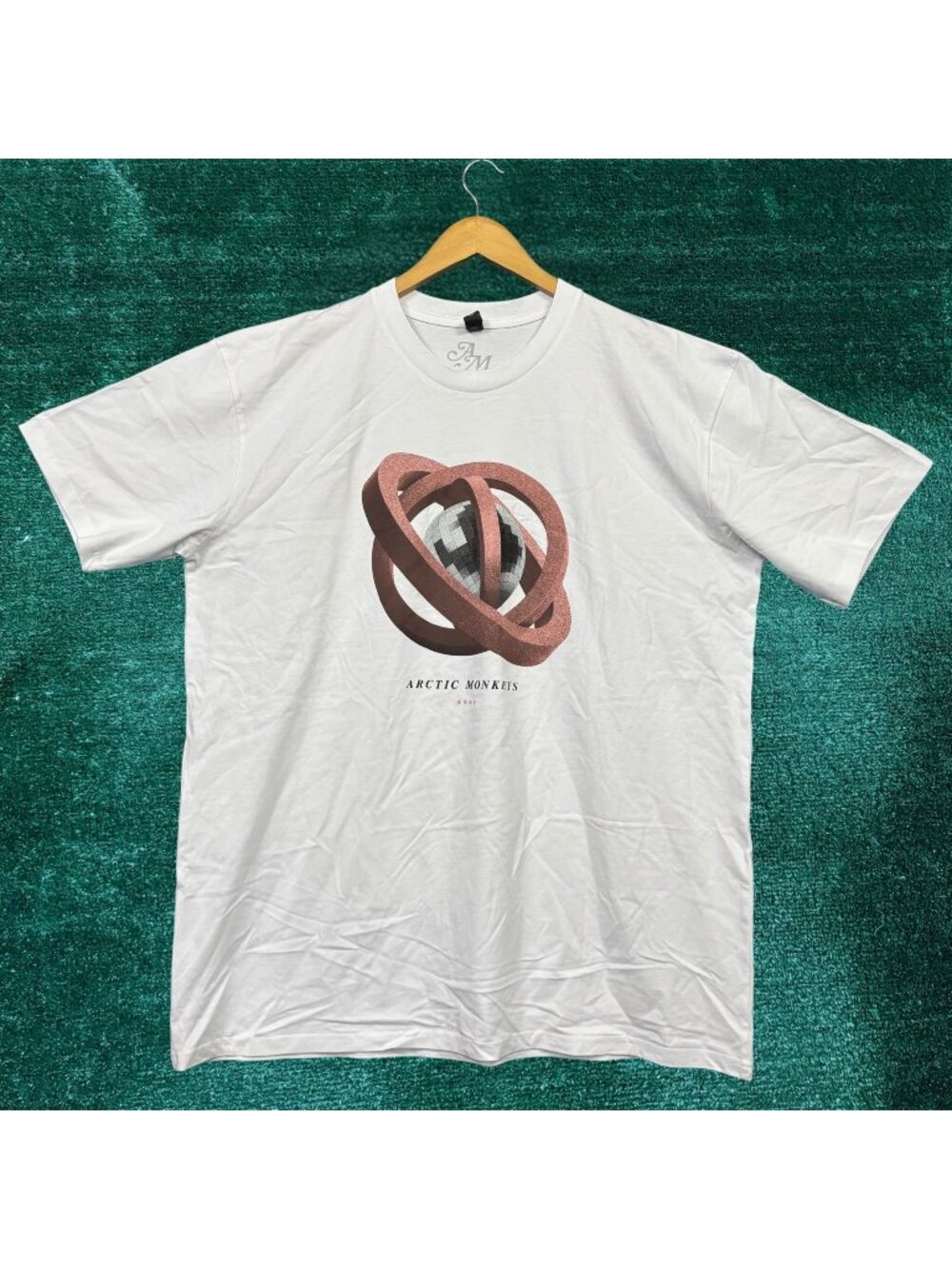 Arctic Monkeys 2023 North American Tour Mirrorball white T-Shirt Size 2XL